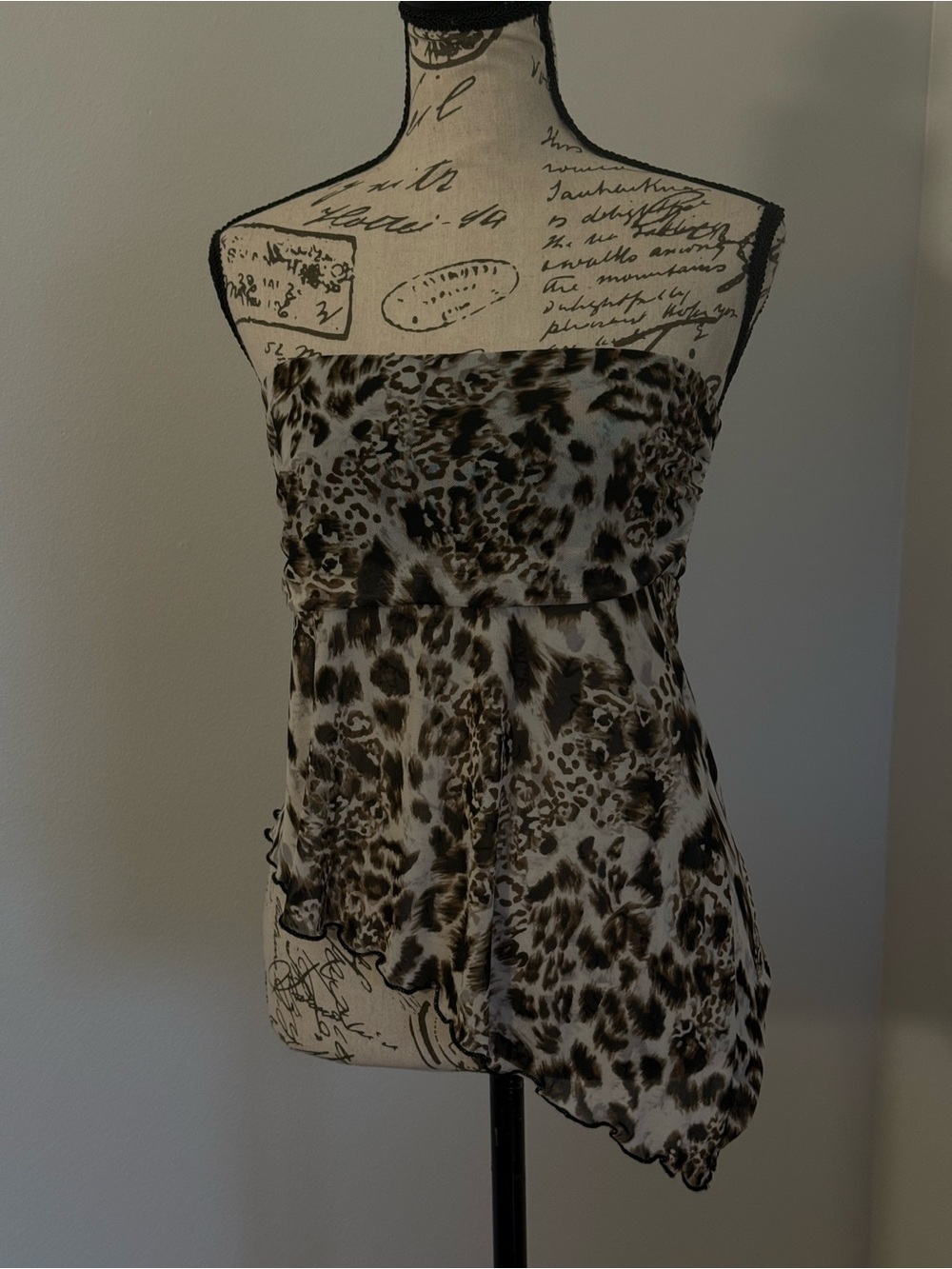Urban Outfitters Strapless Leopard-Print Camisole in Brown and Black